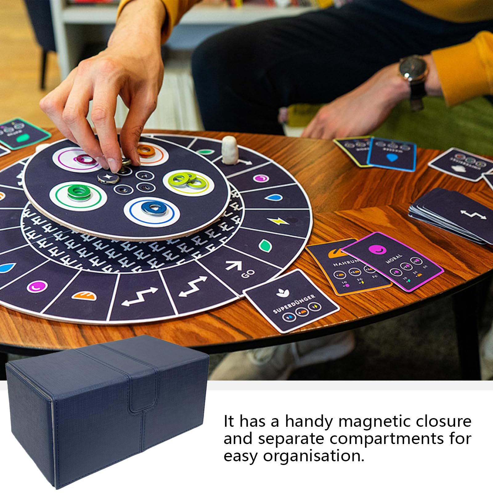 Premium Leather Playing Card Storage Box - Durable Card Deck Holder for Poker, MTG, and Collectible Cards | Perfect for Game Nights, Travel, and Card Organization