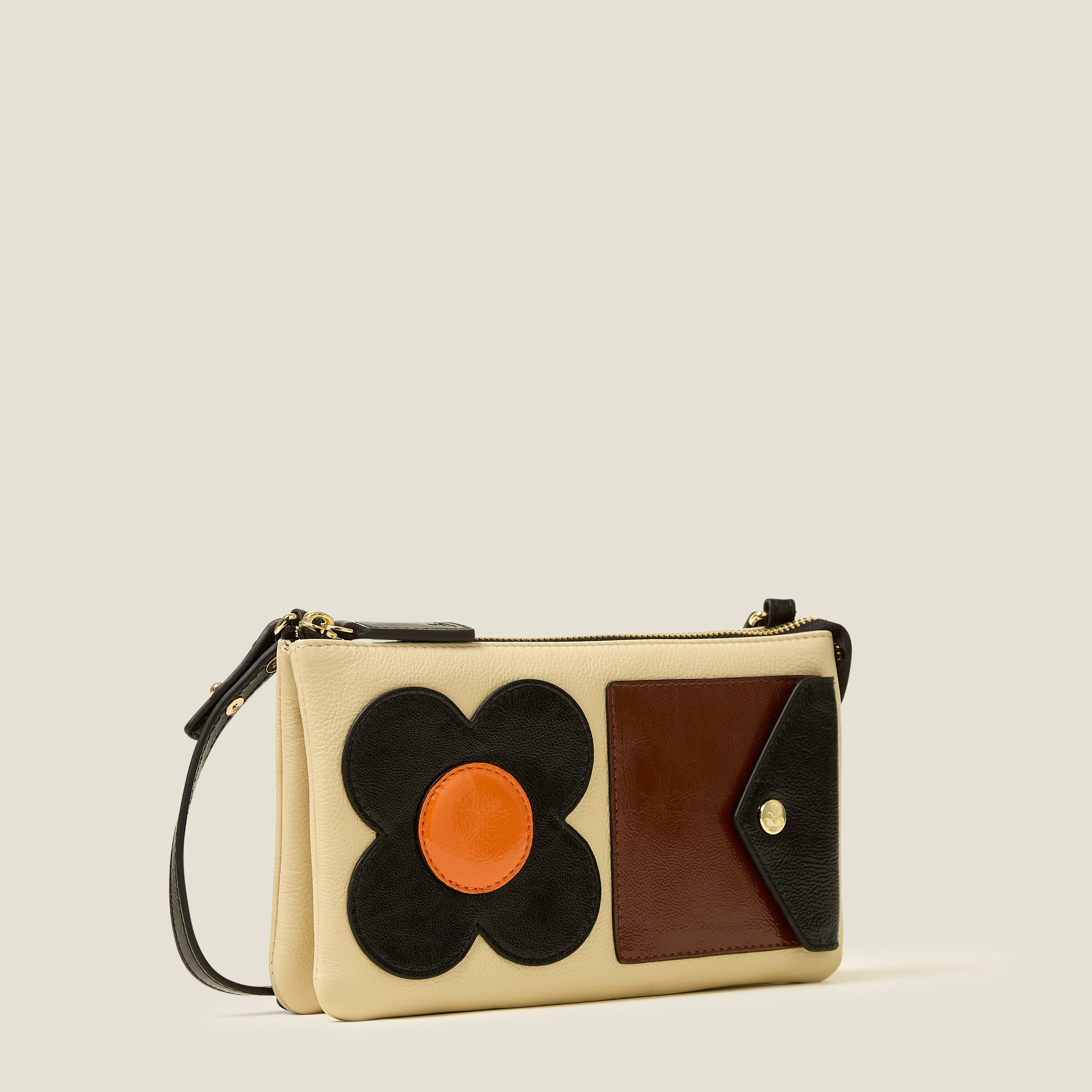Stylish Folio Crossbody Bag with Floral Applique Design - Perfect for Women's Daily Use, Travel, and Shopping