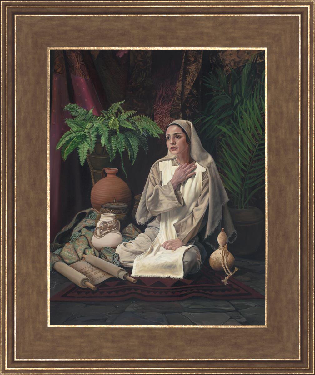 Behold Thy Handmaiden - Elegant Christian Home Decor for Prayer & Meditation | Perfect for Church Altars, Home Worship Spaces & Gift Giving