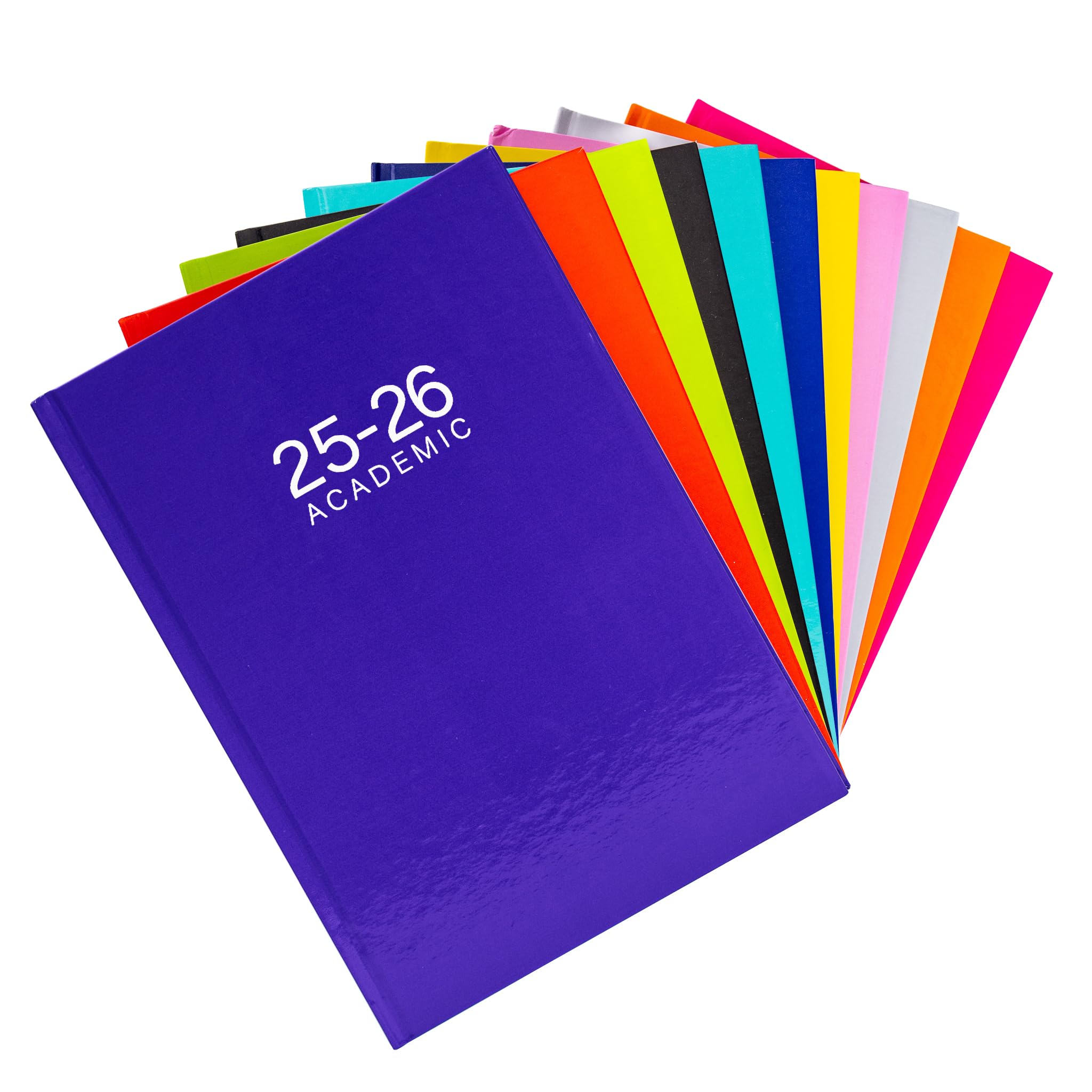 Evelay 2025-2026 A5 Weekly Academic Planner - Hardback Diary Organizer with Ribbon Marker for Students & Teachers - Mid-Year School Planner, Personal Journal (Purple) - Perfect for Classroom Scheduling, Homework Tracking & Daily Organization