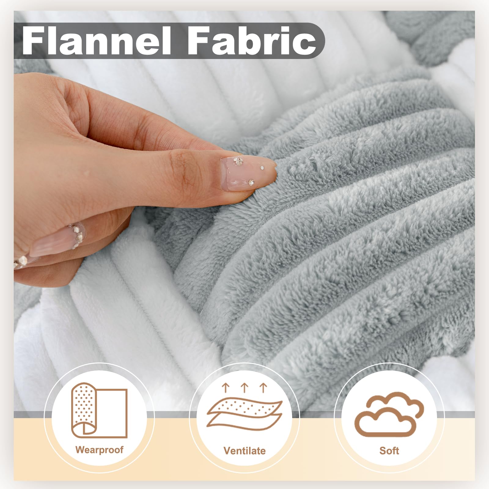 **SmoBea Washable Dog Couch Cover - Soft Plaid Pet Sofa Protector, Non-Slip Fuzzy Couch Cover for Dogs (27.6 x 70.9 Inches, Grey) - Perfect for Pet-Friendly Living Rooms & Furniture Protection**