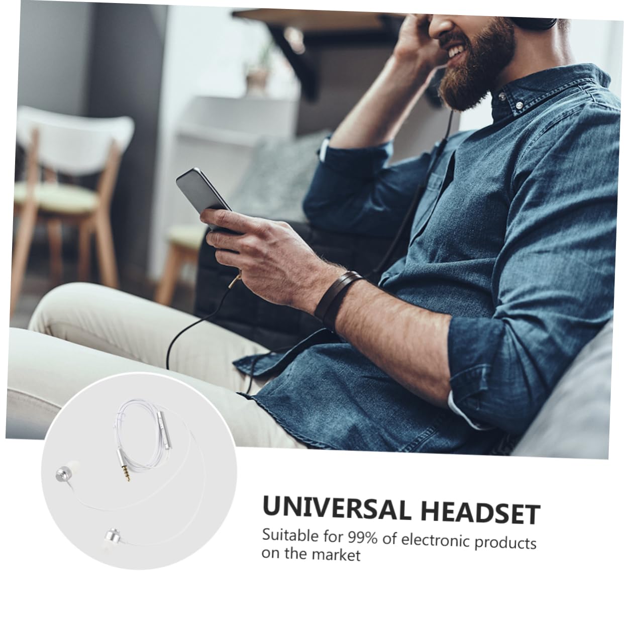 OSALADI Drive-by-Wire Gaming Headset with Microphone - Universal Wired Over-Ear & In-Ear Headphones for PC, PS5, Xbox - Perfect for Gaming, Streaming & Online Meetings