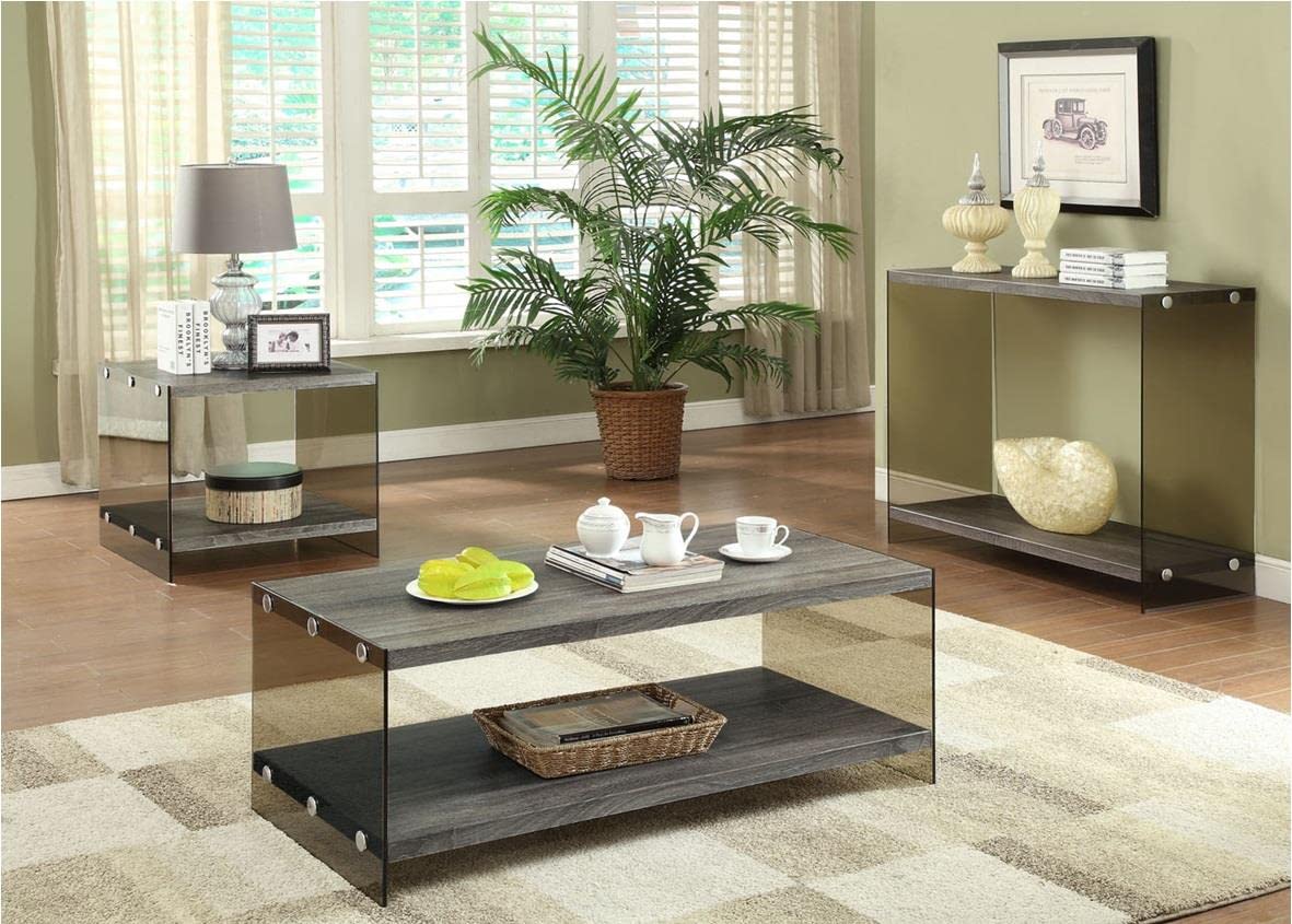 Myco Furniture 8723-CT Daytona Modern Chrome & Black Coffee Table - Stylish Living Room Centerpiece for Small Spaces & Apartments
