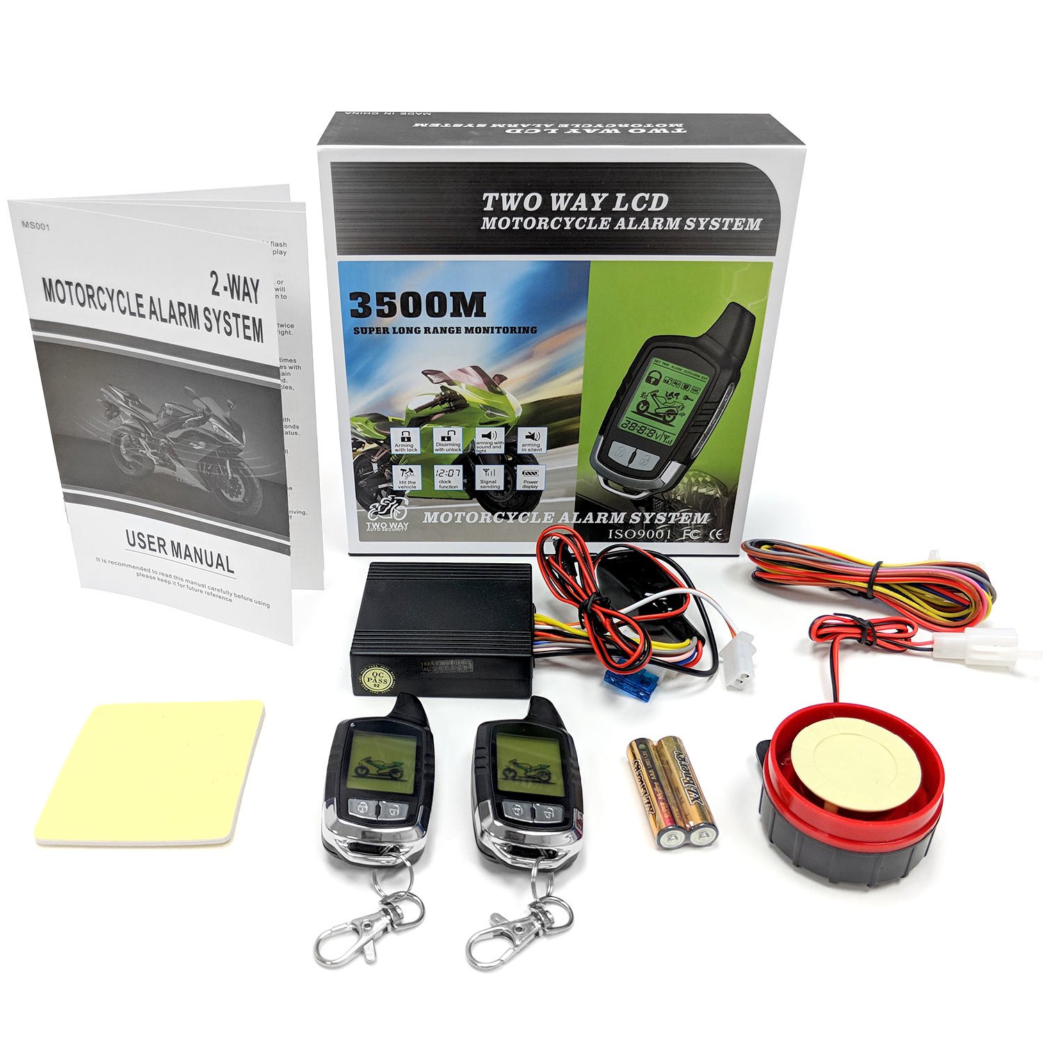 KapscoMoto 2-Way Motorcycle Alarm System with Remote Engine Start - Compatible with Harley Davidson Softail, Cross Bones, Deuce & Rocker Models | Anti-Theft Security & Convenient Parking Solution