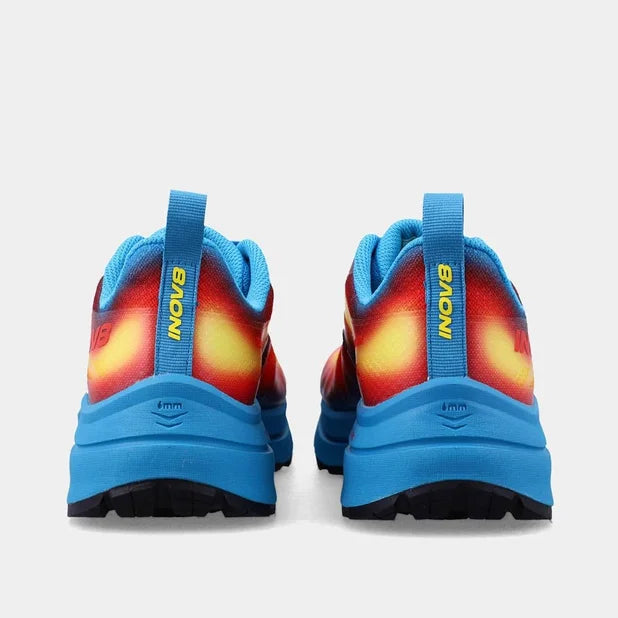 INOV8 Men's TrailFly Max Wide Trail Running Shoes - Navy/Red/Yellow - Lightweight & Durable for Hiking, Trail Running & Outdoor Adventures