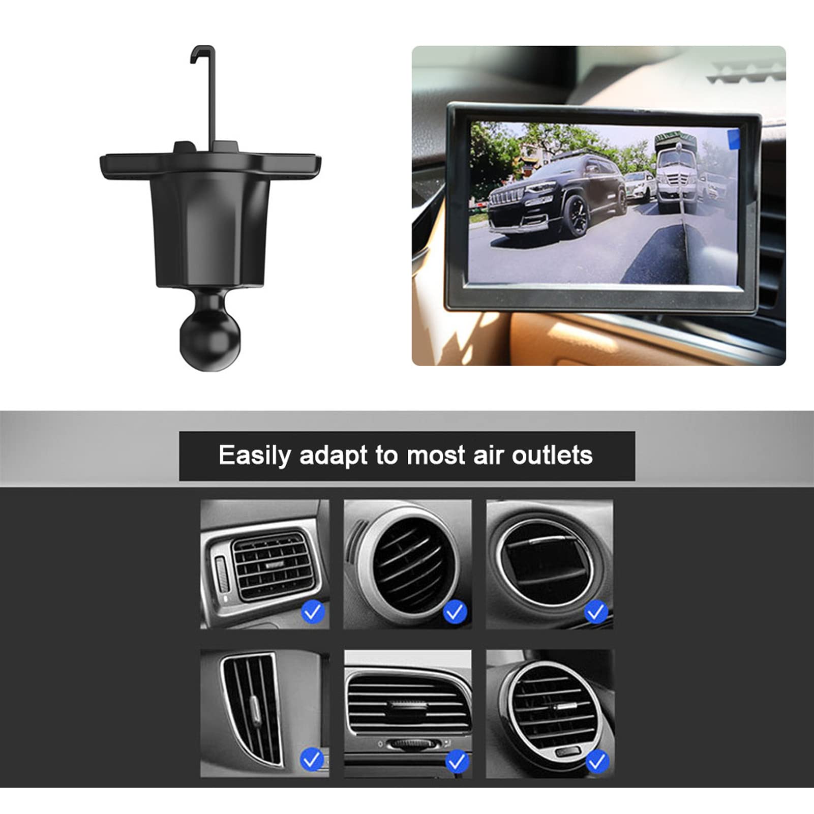 5in LCD Side View Backup Camera System Kit - IP67 Waterproof, Night Vision, Car Rear View Monitor Screen | Perfect for Trucks, SUVs & RVs Parking Safety
