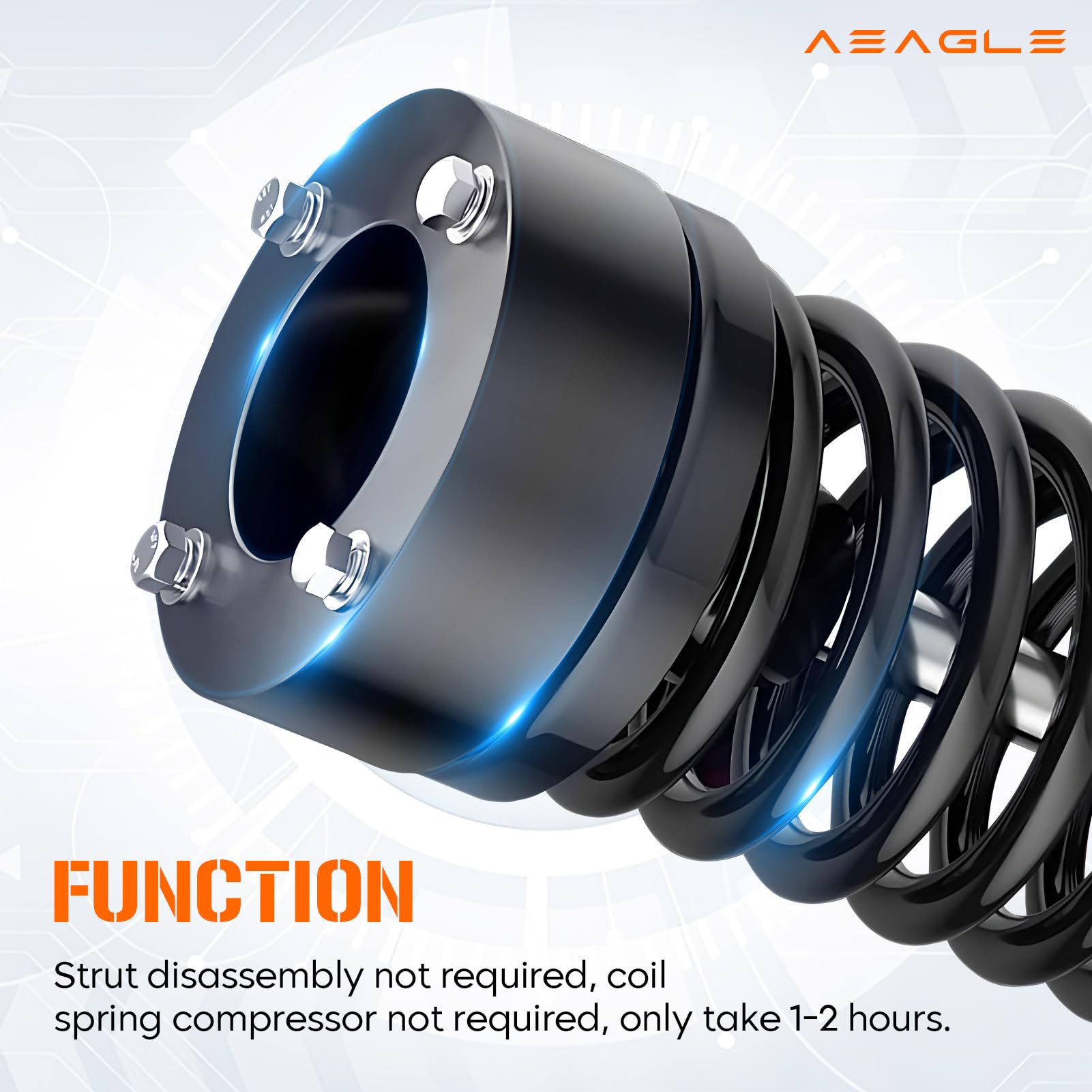 2009-2023 Dodge Ram 1500 Leveling Lift Kit - F3 & R2 Front & Rear Forged Aluminum Strut Spacers - Perfect for Off-Roading, Truck Customization & Enhanced Ground Clearance