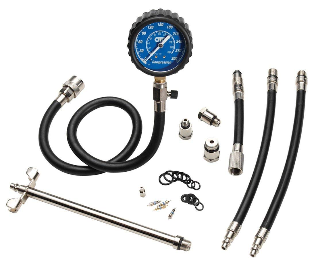 OTC 5605 Deluxe Compression Tester Kit with Carrying Case - Professional Diagnostic Tool for Gasoline Engines - Perfect for Mechanics, DIY Auto Repair & Engine Performance Testing