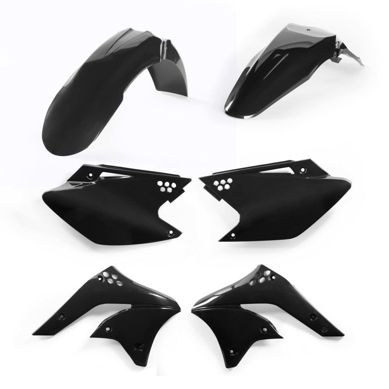 Acerbis Black Plastic Kit for 2006-2008 Kawasaki KX250F Motorcycle - Durable Replacement Body Parts for Off-Road Racing & Trail Riding
