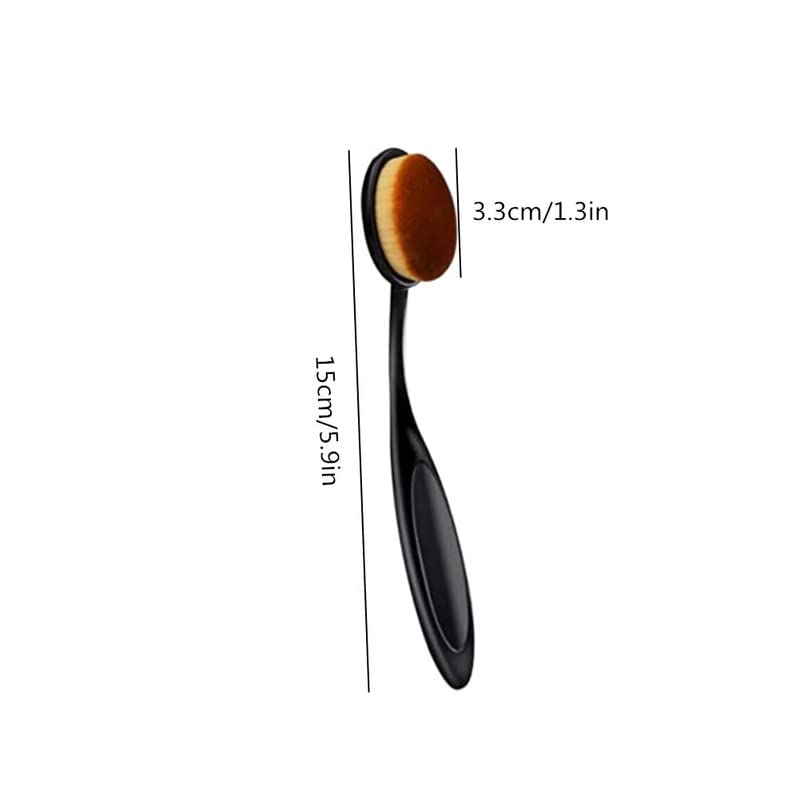 2 Pack Oval Makeup Brush Set - Foundation & Loose Powder Brush for Flawless Blending of Liquid & Cream Cosmetics | Perfect for Professional Makeup Application & Travel Kit