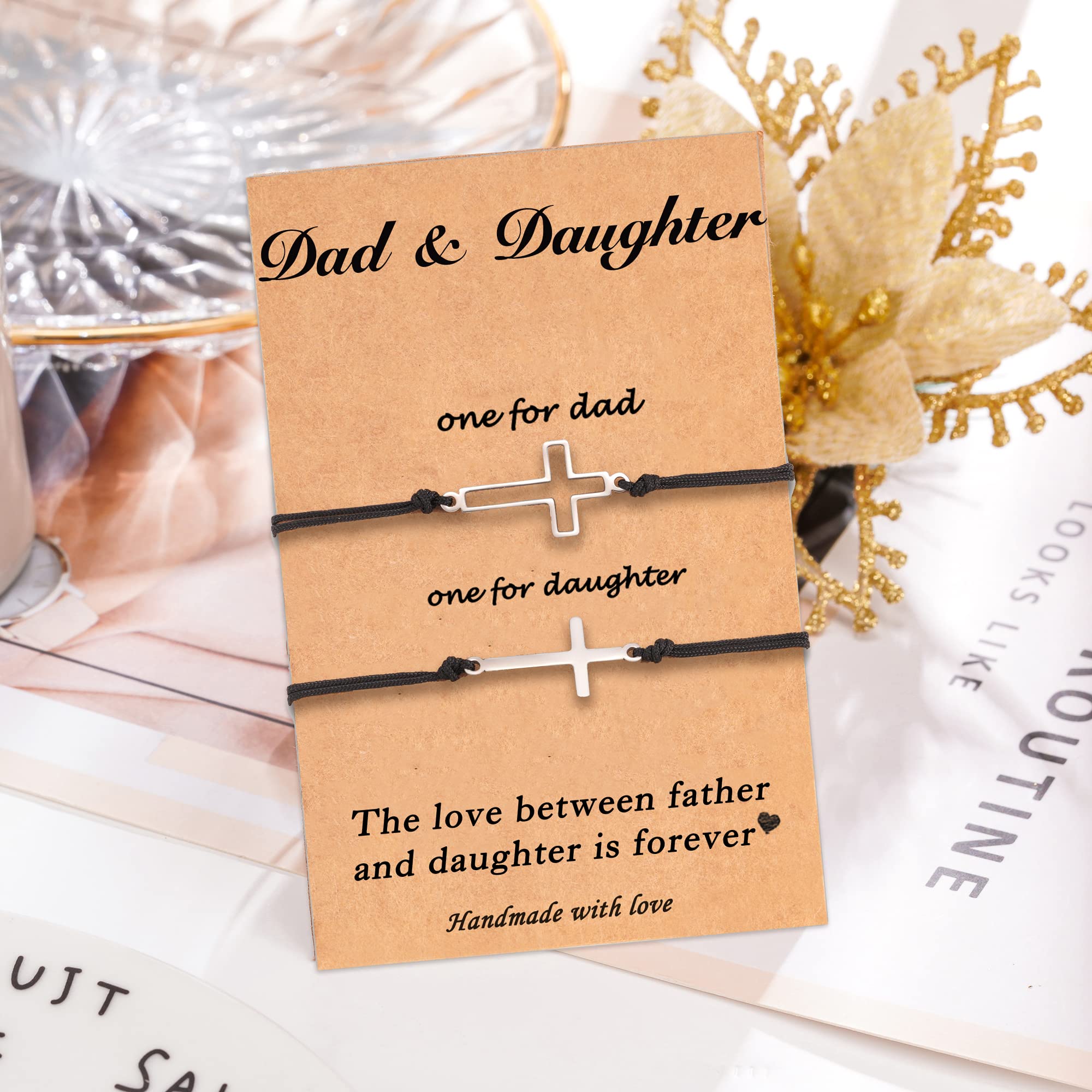 Tarsus Cross Matching Bracelets for Men and Women - Couple Bracelet Set for Father's Day, Mother's Day, Christmas & Birthday Gifts - Perfect for Anniversaries, Weddings and Romantic Occasions