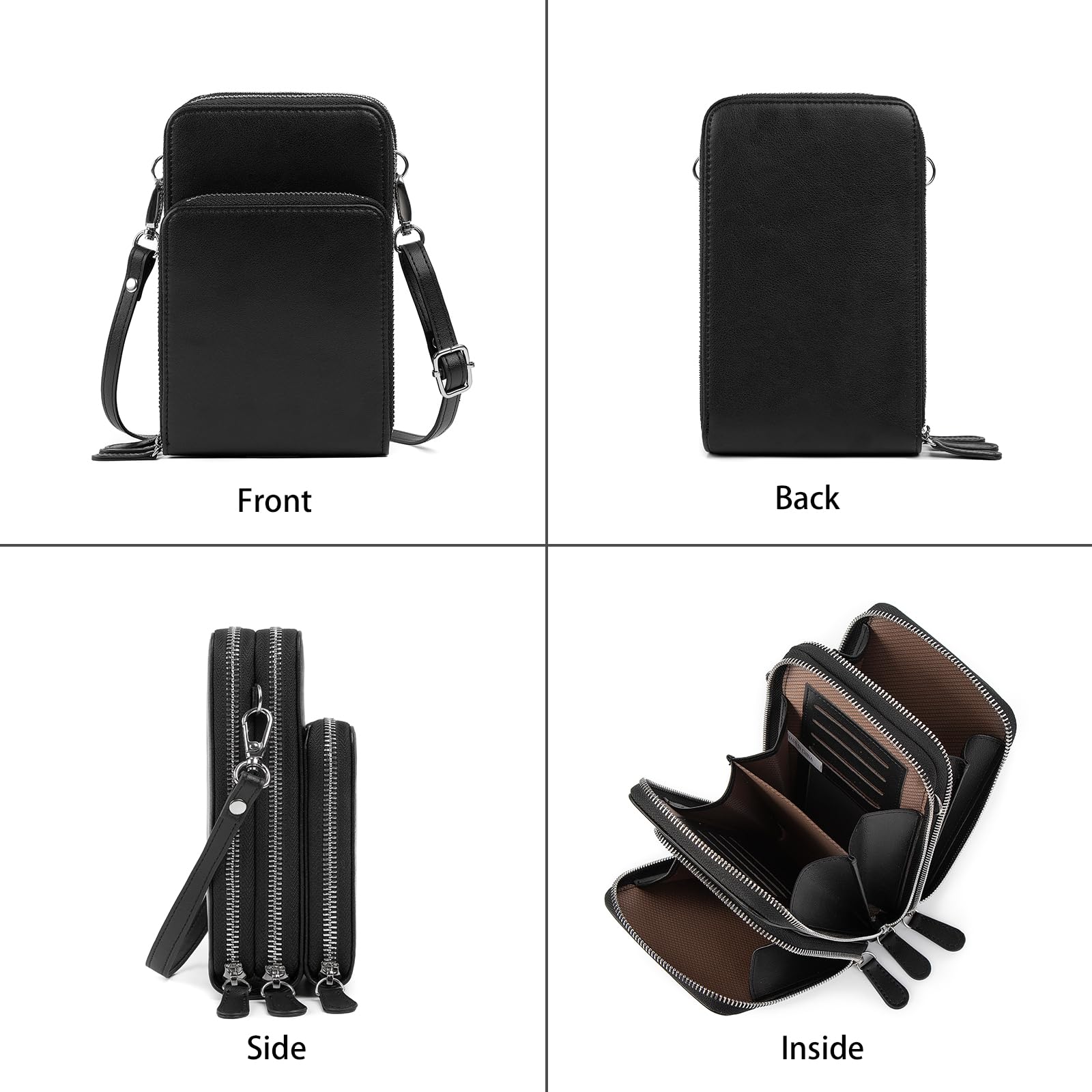 Pearl Angeli RFID Blocking Crossbody Bag for Women - Small Cellphone Wallet Purse with Adjustable Shoulder Strap | Perfect for Travel, Shopping & Everyday Use