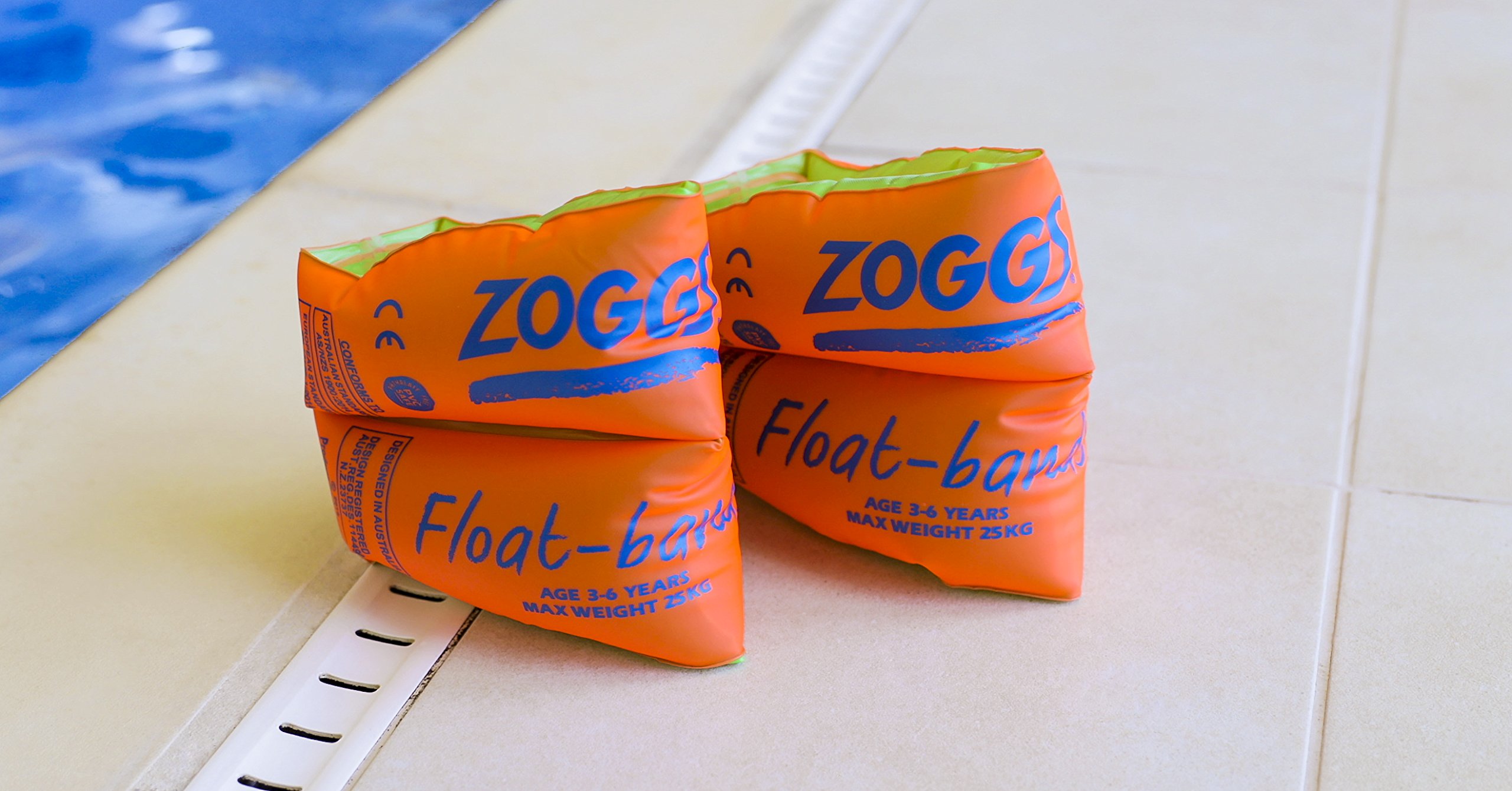 Zoggs Adjustable Float Bands for Kids 3-6 Years - Swim Training & Water Safety Arm Floaties for Pool, Beach & Swimming Lessons