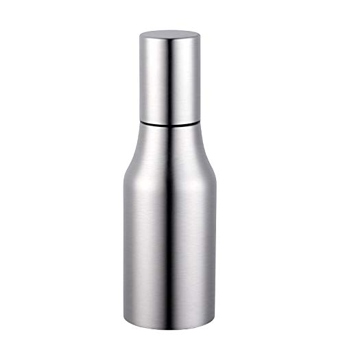 Premium Stainless Steel Oil Dispenser Bottle - 500ml No Drip Pouring Spout with Lid, Leakproof & Dustproof Design for Kitchen, BBQ, Olive Oil, Cooking Oil - Silver | Perfect for Salad Dressing, Baking & Grilling