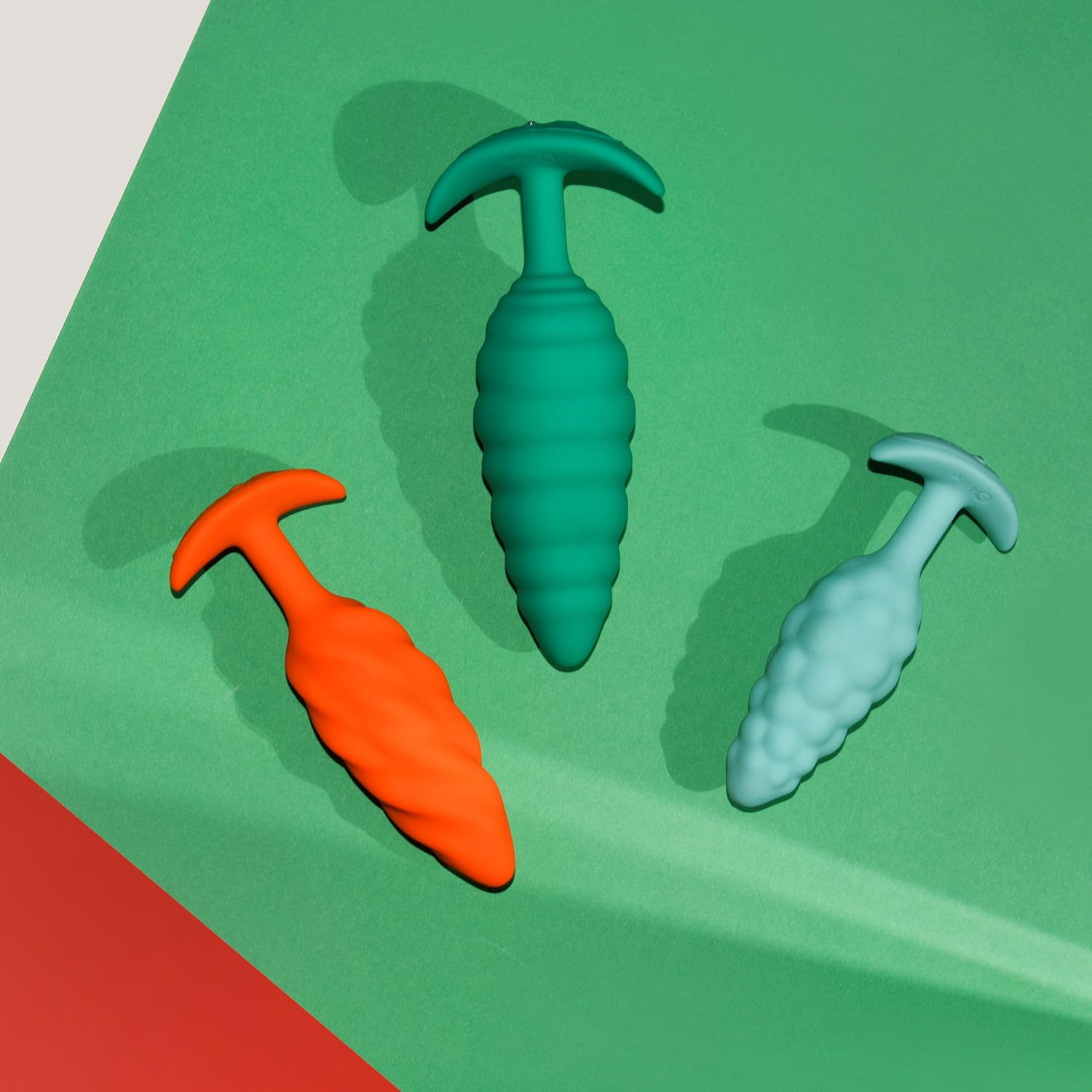 b-Vibe Bump Texture Small Vibrating Rechargeable Silicone Anal Plug - Mint Green | Remote Control & Waterproof | Perfect for Couples Play & Solo Exploration