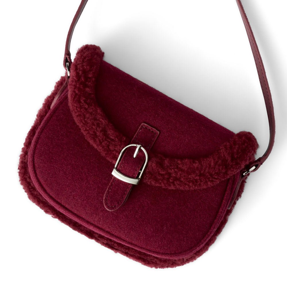 Premium Burgundy Shea Wool Scarf - Soft & Warm Winter Accessory for Women - Perfect for Cold Weather, Outdoor Activities & Fashion Layering