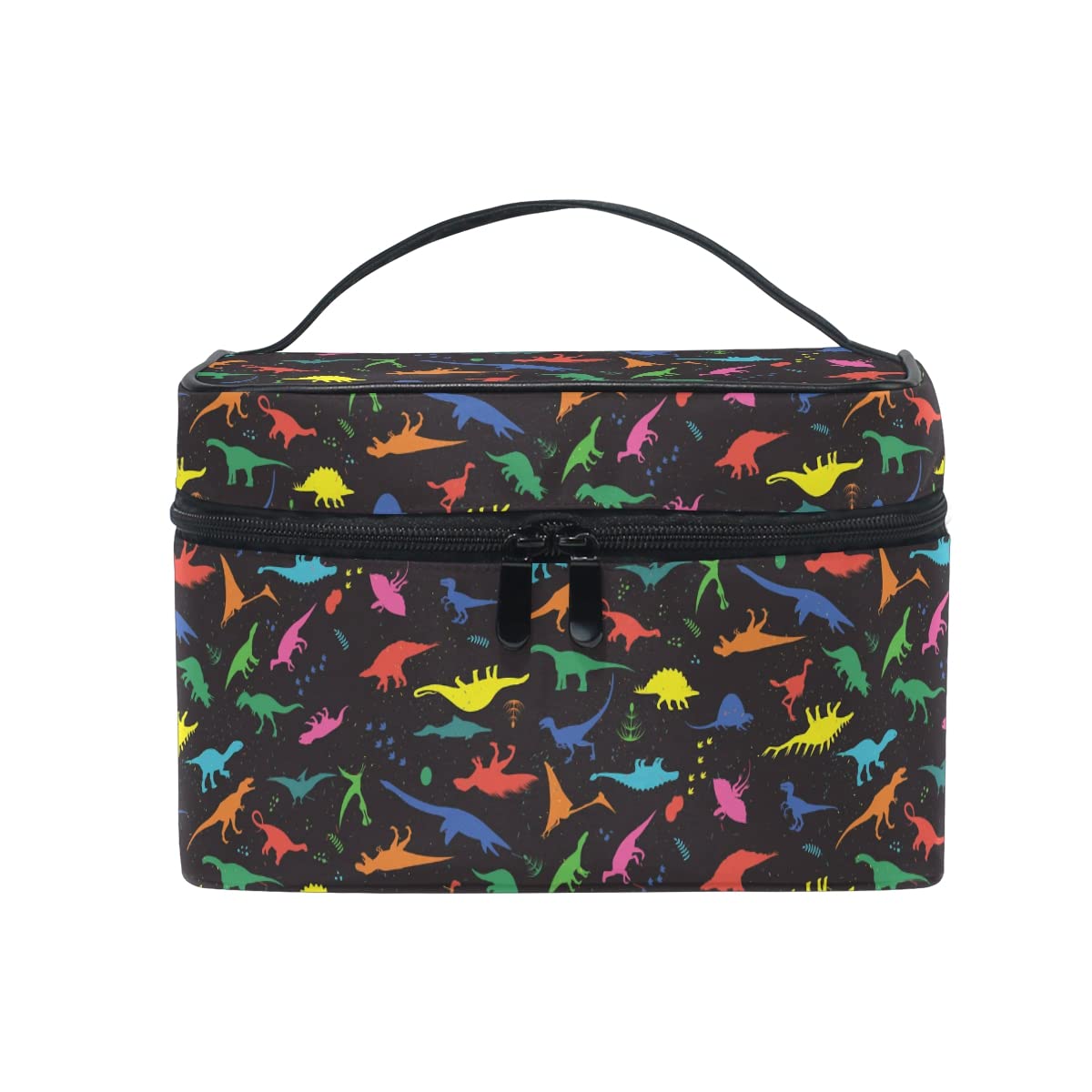Dinosaur Makeup Bag for Women - Travel Cosmetic Organizer & Toiletry Case - Perfect for Girls, Ladies, and Travel Essentials Storage