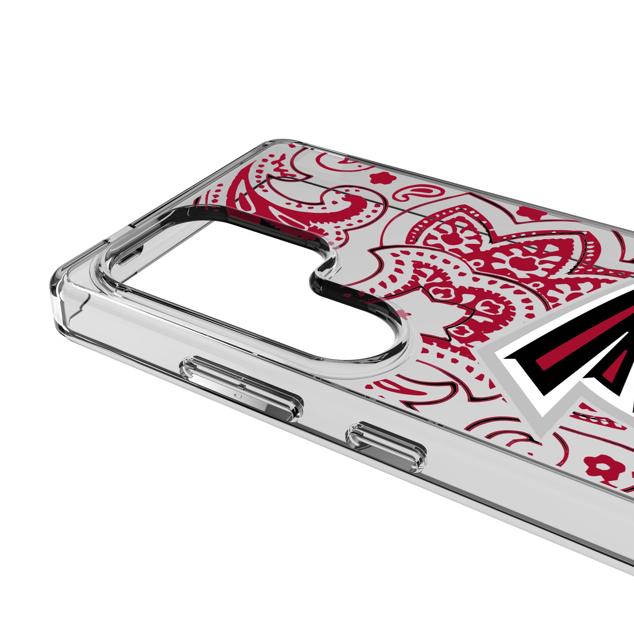 Atlanta Falcons Paisley Clear Phone Case for Samsung Galaxy S21 S22 S23 - Durable Protective Cover with Team Logo - Perfect for Game Day & Everyday Use