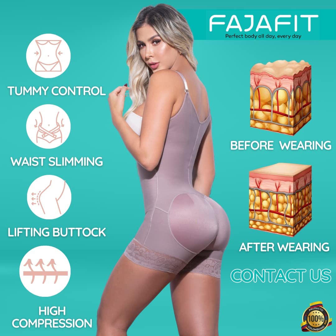 303 High Compression Shapewear for Women - Tummy Control & Butt Lifting Colombian Fajas - Thigh Slimmer Body Shaper - Perfect for Everyday Wear, Special Occasions & Postpartum Recovery