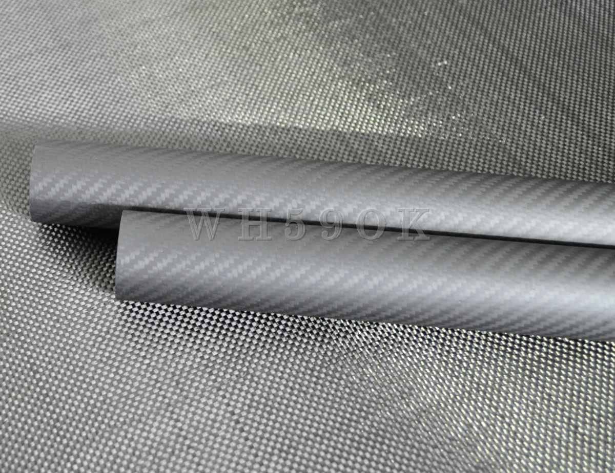 3K Woven Carbon Fiber Tube - 104mm OD x 100mm ID x 500mm - High Strength Lightweight Full Carbon Composite Pipe for RC Cars, Drones, Aerospace & DIY Projects