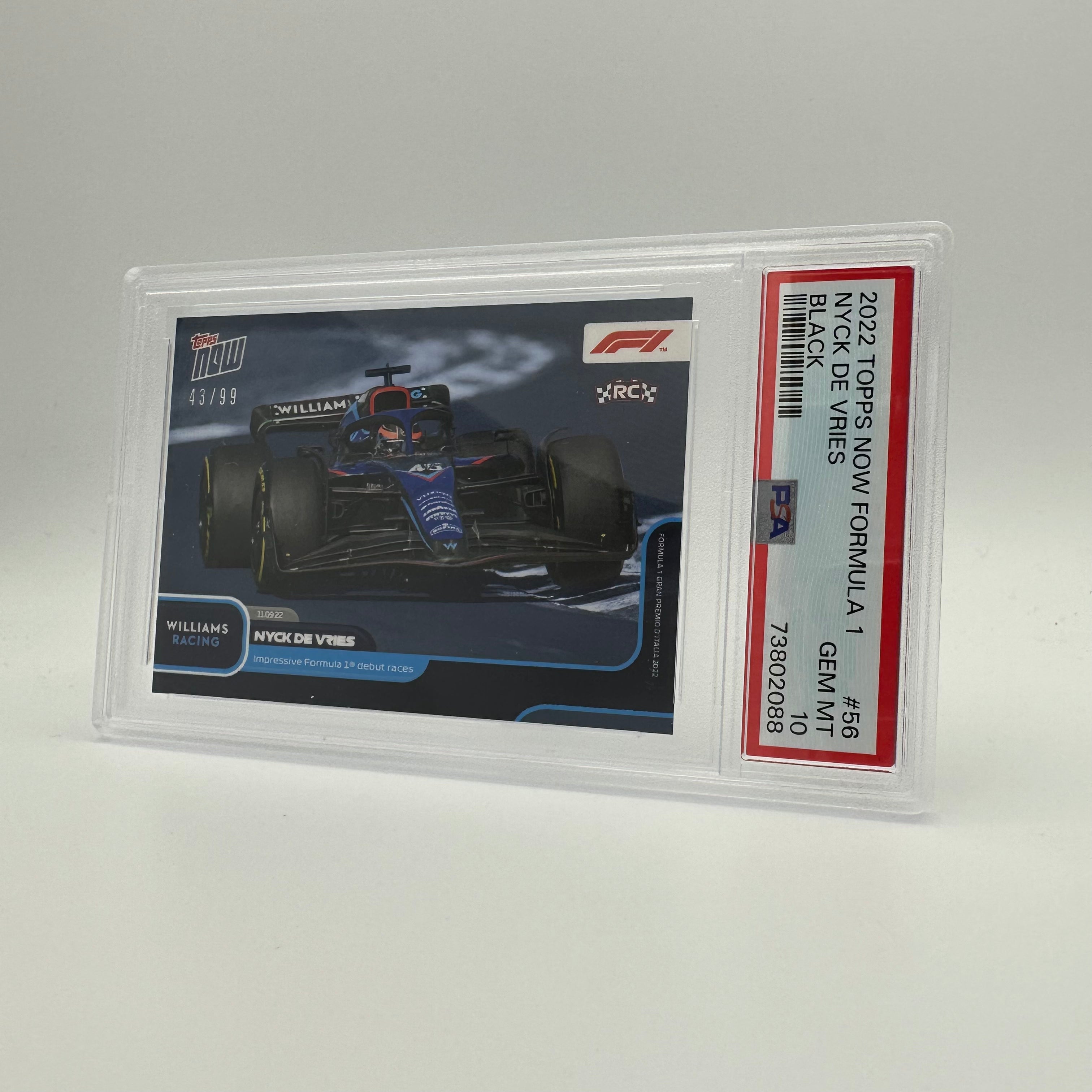 PSA 10 Graded 43/99 Nyck de Vries Rookie Card - 2023 Formula 1 Debut #056 - Perfect for F1 Collectors and Racing Memorabilia Enthusiasts