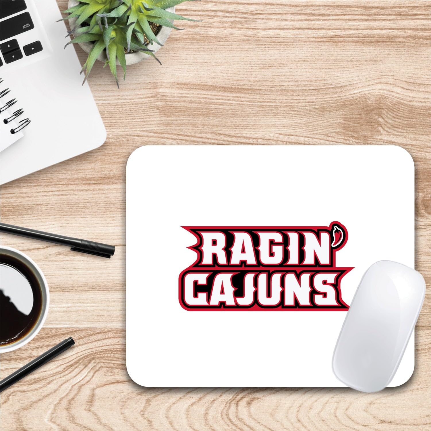 Premium Fabric Mouse Pad with University of Louisiana at Lafayette Logo - Classic White Design for Office, Gaming & Home Workspace Comfort
