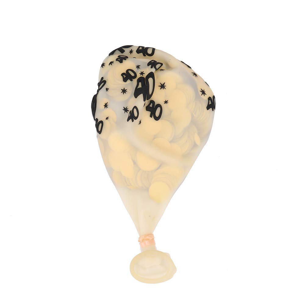 5Pcs 30 40 50th Birthday Confetti Balloons - Happy Birthday Party Decorations for Wedding, Anniversary & Celebration Events - Colorful Age Number Balloons for Festive Party Supplies