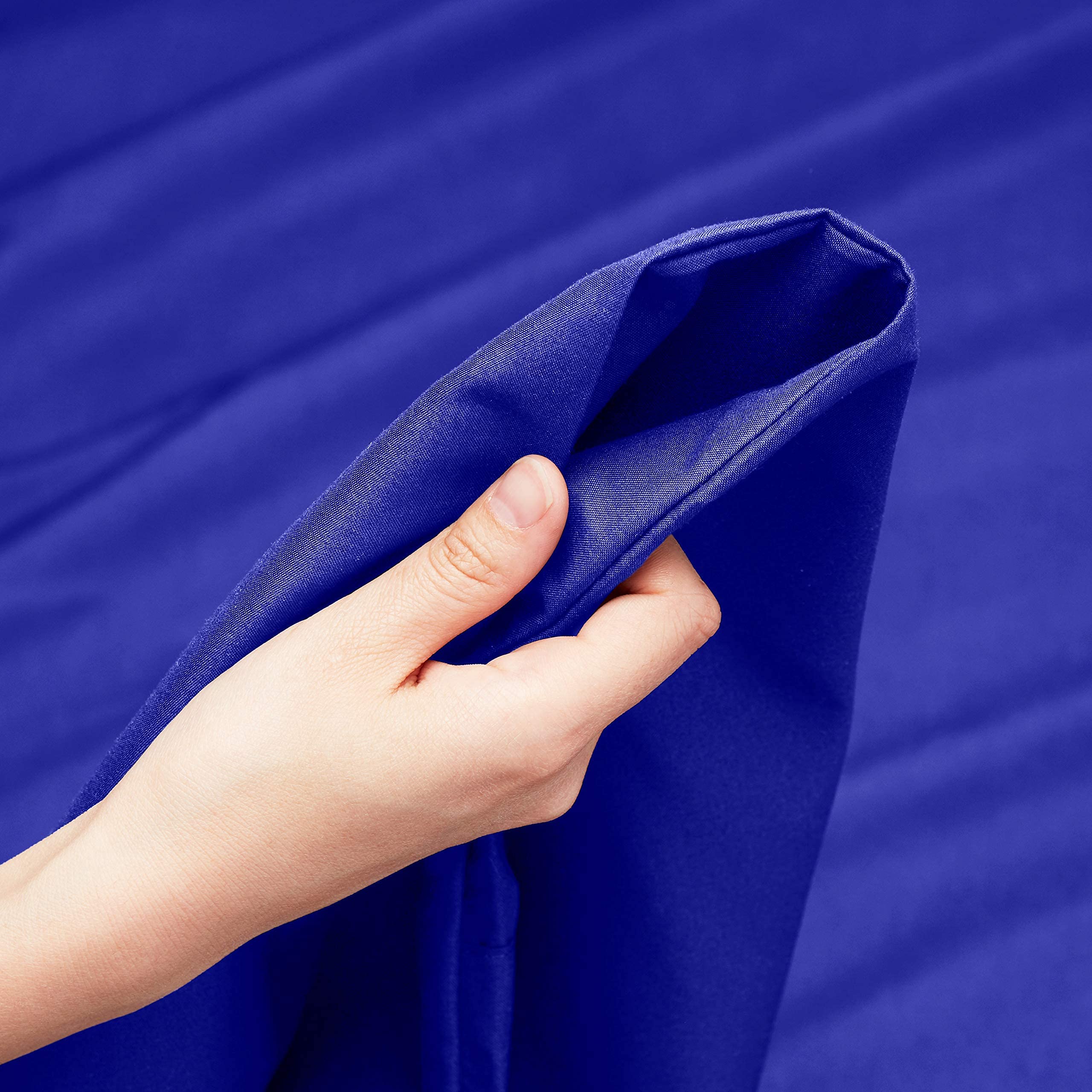 Royal Blue Full Size Fitted Sheet - 100% Cotton 600TC for Deep Pocket Mattress | Breathable & Soft Bedding for Comfortable Sleep