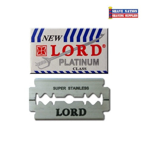 Lord Platinum DE Razor Blades 5 Pack - Premium Double Edge Safety Razor Blades for Men - Smooth Shaving for Sensitive Skin - Perfect for Travel & Daily Grooming