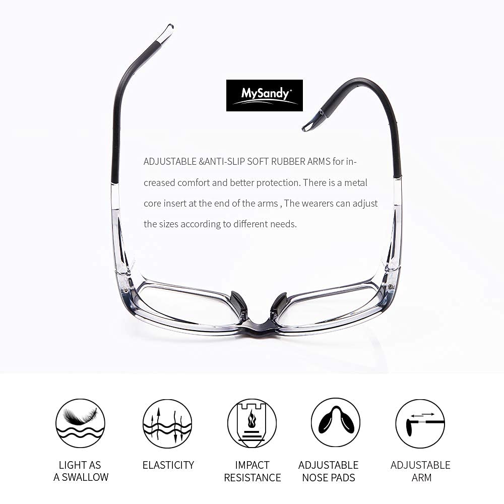 Anti-Fog Safety Glasses for Men & Women - UV Protection Work Goggles with Anti-Slip Temples for Healthcare, Construction & DIY Projects - Perfect for Labs, Workshops & Outdoor Activities