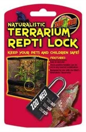 Zoo Med Naturalistic Terrarium Reptile Lock - Secure Enclosure for Snakes, Lizards & Geckos - Ideal for Reptile Habitats, Terrariums & Pet Safety