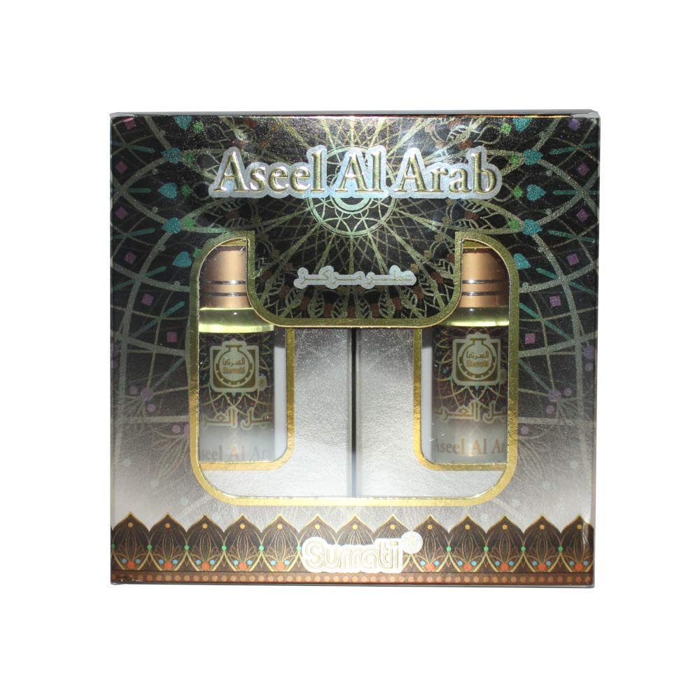 Surrati Aseel Al Arab 6ml Roll-On Perfume Oil Set - 6 Pack Long-Lasting Fragrance for Women & Men - Perfect for Daily Wear, Gifts & Special Occasions