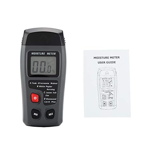 Digital Wood Moisture Meter with LCD Display - Accurate Humidity Tester for Timber, Firewood & Building Materials - Perfect for Carpenters, Floor Installers & Woodworkers