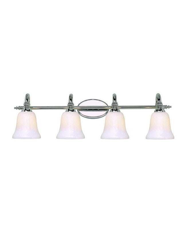 Trans Globe Lighting 2154 PC 4-Light Bathroom Wall Sconce in Polished Chrome - Perfect for Bathroom Vanity, Powder Room & Spa Lighting