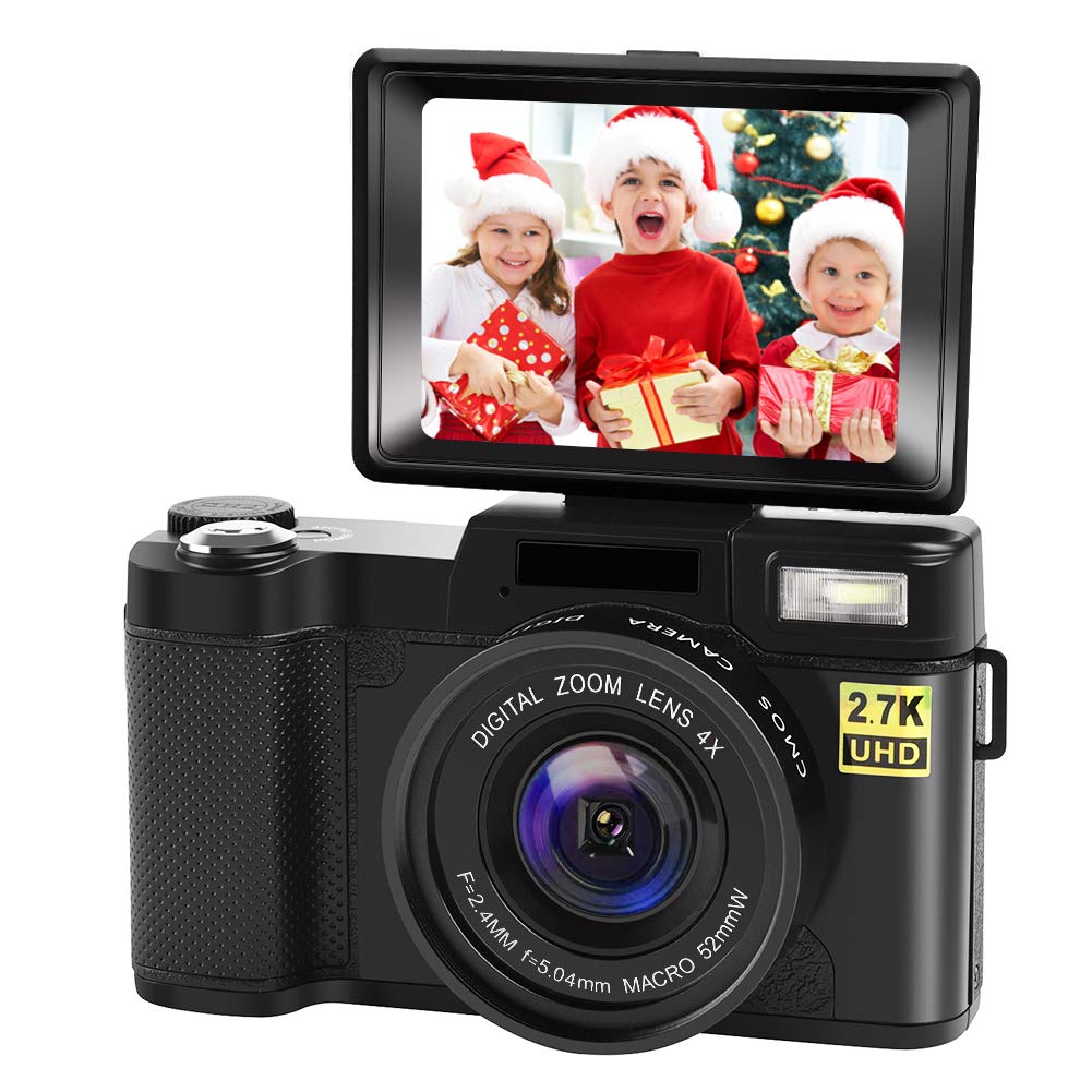 CEDITA Digital Camera 24MP 2.7K Full HD Vlogging Camera with 180° Flip Screen & WiFi for YouTube, Travel, and Live Streaming (Model G1) - Perfect for Vloggers, Travelers, and Content Creators