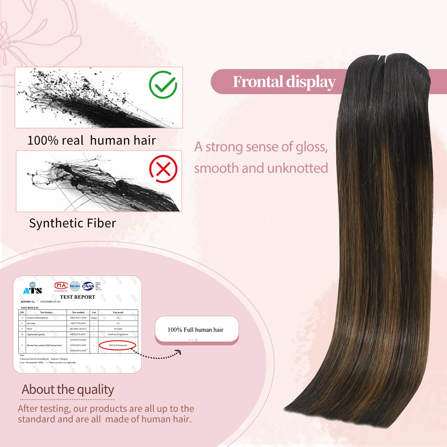 HUAYI Clip in Human Hair Extensions 18 Inch 7pcs - Ombre Dark Brown to Chestnut Brown Balayage Remy Hair - 120g Thick Full Head Hair Extensions for Women (#2/6/2) | Perfect for Parties, Weddings & Daily Styling