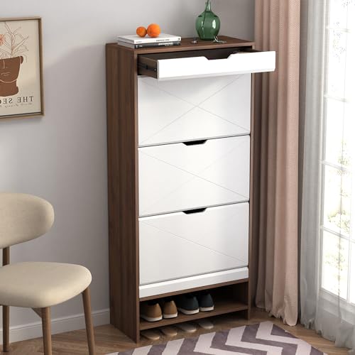 White and Walnut