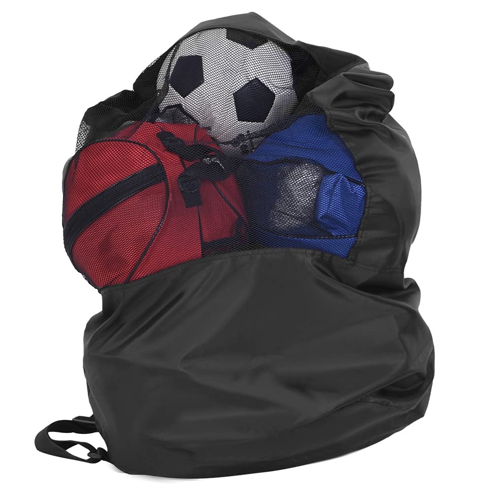 Durable Waterproof Football Mesh Bag for Sports Balls Storage - Basketball & Football Organizer for Training & Travel