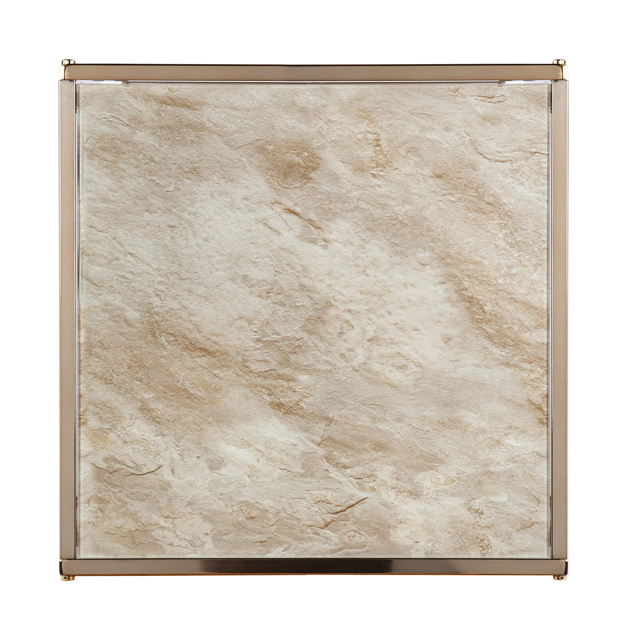 SEI Furniture Simondley End Table - Champagne Gold Accent Table for Living Room, Bedroom, or Office - Stylish Side Table with Modern Design
