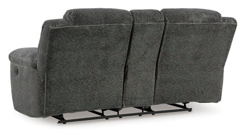 Frohn Graphite Reclining Loveseat - Modern 2-Seater Sofa with Adjustable Backrest, Soft Fabric Upholstery for Living Room, Home Theater & Small Spaces (Model 3740694)