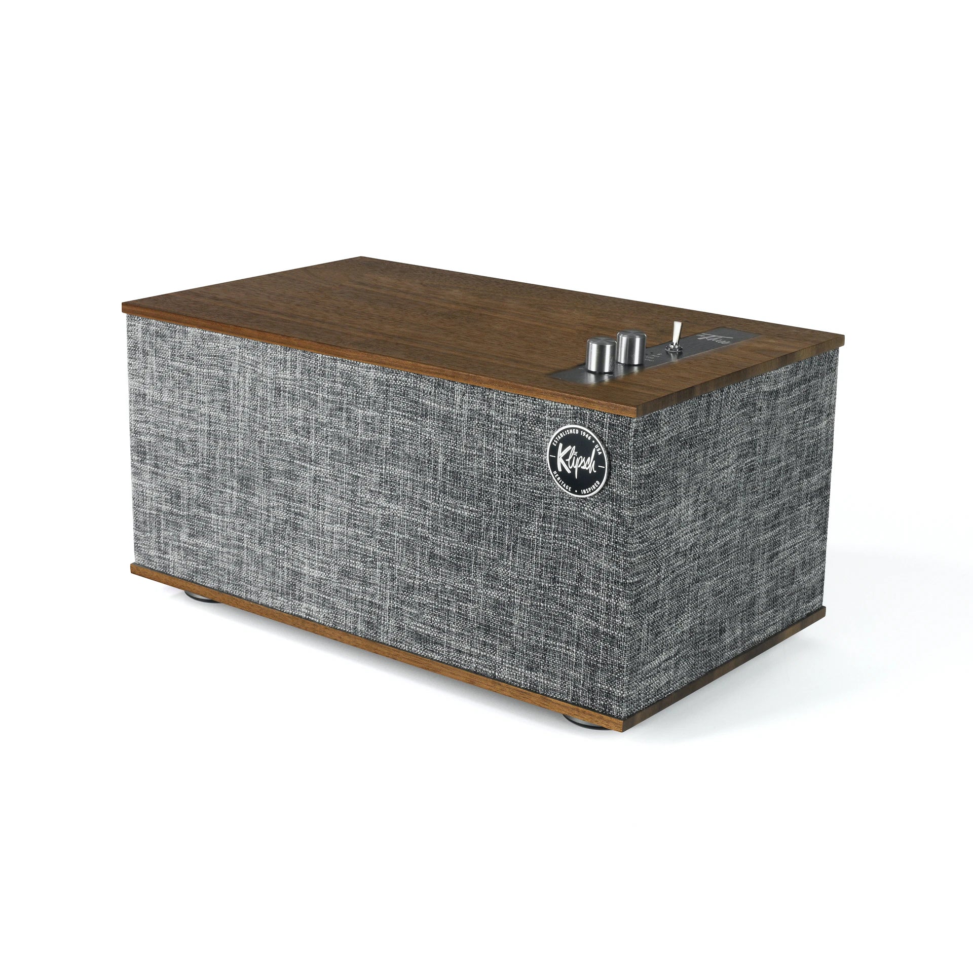 Premium THE THREE II Walnut Wood Bluetooth Speaker - High-Quality Sound for Home, Office & Outdoor Use