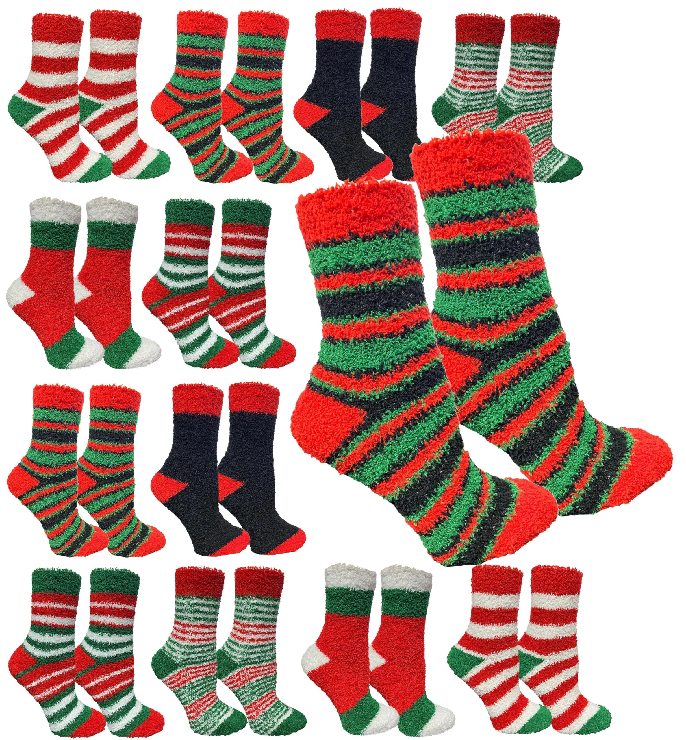 Yacht & Smith Women's Fuzzy Crew Socks - Ultra Soft & Warm Winter Socks for Women (Size 9-11) - Perfect for Cozy Nights, Home Comfort & Cold Weather Wear