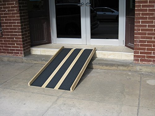 5 ft Heavy Duty Travel Ramp with Mounting Holes & Non-Slip Rubber Surface - Perfect for Wheelchairs, Scooters, Motorcycles & Vehicle Loading