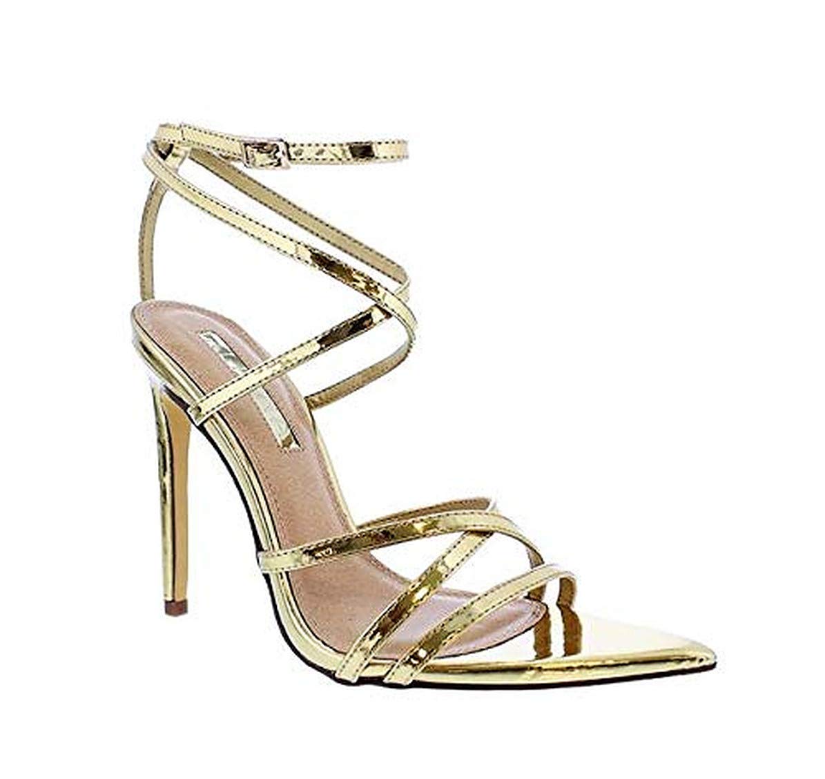 Liliana Women's Sexy Stiletto High Heels - Strappy Pointed Toe Open Toe Pump Shoes for Party, Club, Date Night & Special Occasions