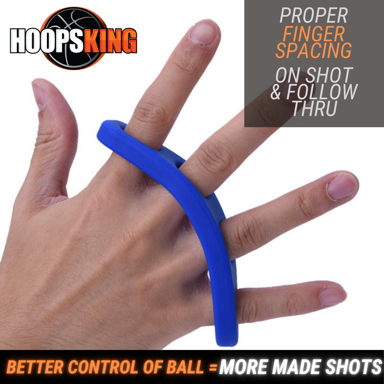 Hot Shot Basketball Finger Spacing Training Aid - Improve Shooting Accuracy & Grip Strength - Perfect for Basketball Players, Coaches & Training Enthusiasts