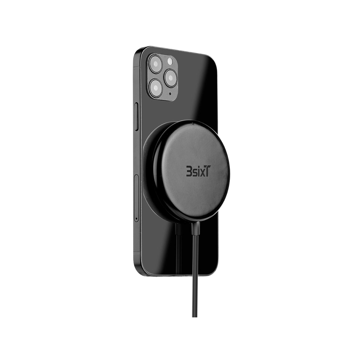 3sixT 15W Magnetic Wireless Charger - Fast Qi-Certified Charging for iPhone 12/13/14, Samsung Galaxy, AirPods - Perfect for Home, Office & Car Use
