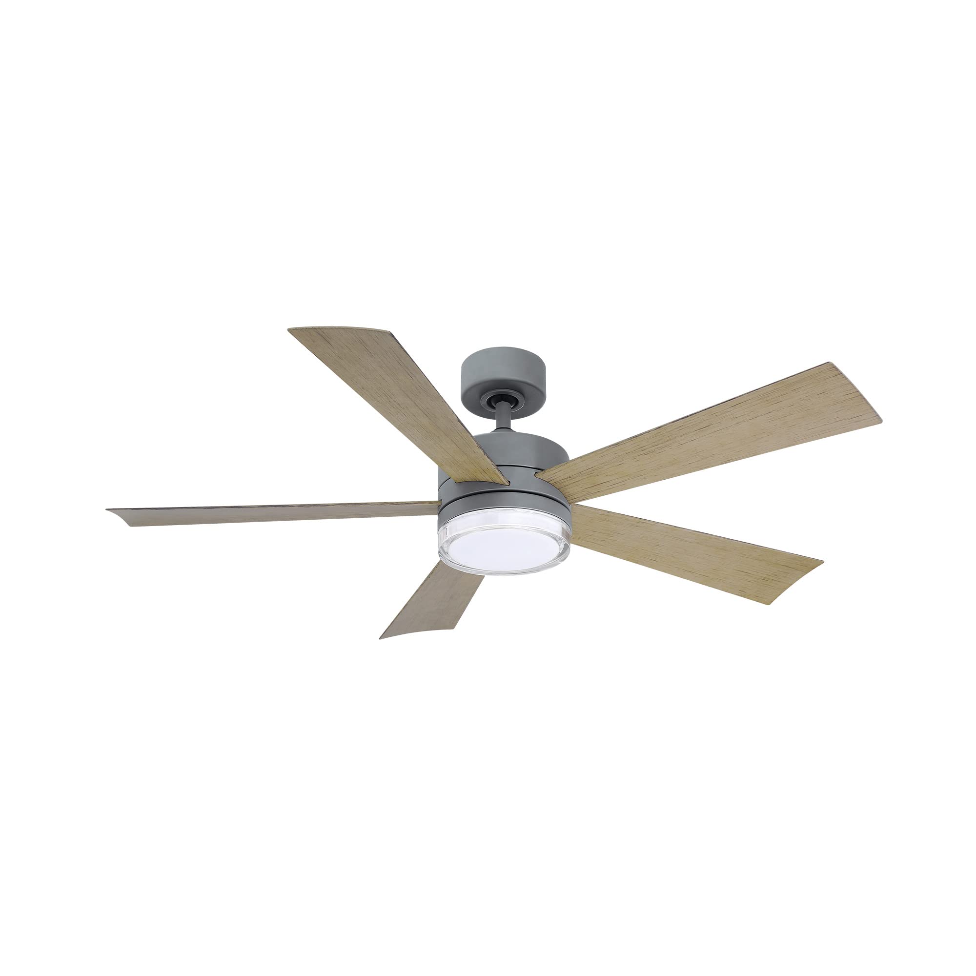Wynd Smart 52-Inch Ceiling Fan with LED Light Kit, Remote Control, and Alexa/Google Assistant Compatibility for Indoor and Outdoor Use in Living Rooms, Bedrooms, and Patios