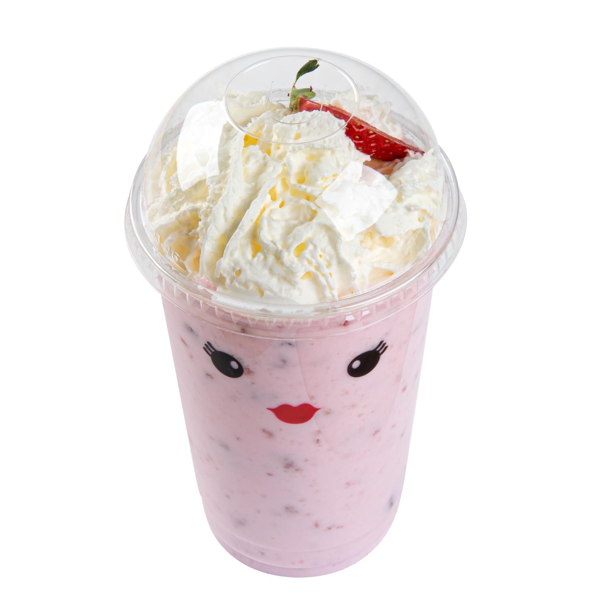Visage Dome Lids for 9, 12 & 16 Oz Disposable Cups - 100 Clear Plastic Drinking Cup Lids with Straw Slot | Recyclable & BPA-Free | Perfect for Restaurants, Cafes, and Takeout Services