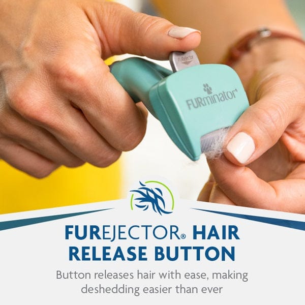 FURminator Small Cat Long Hair Deshedding Tool - Reduce Shedding & Hairballs for Long-Haired Cats - Perfect for Grooming at Home or Vet Visits