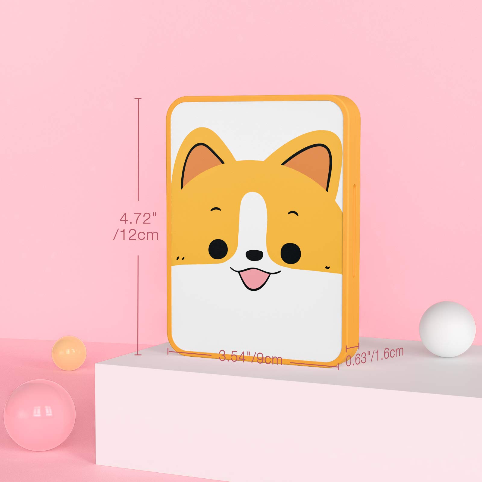 MoKo 16 Game Card Case for Nintendo Switch/Switch Lite/Switch OLED - Waterproof Switch Game Holder & SD Card Storage Organizer - Portable Switch Game Cartridge Case (Orange Dog Design) - Perfect for Travel, Gaming Parties & Switch Accessory Organization